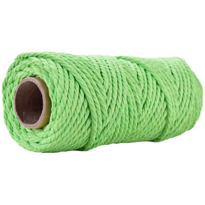 50m tozlu pembe makram ipi 5mm ISO9001 pembe pamuklu ip 3 iplik