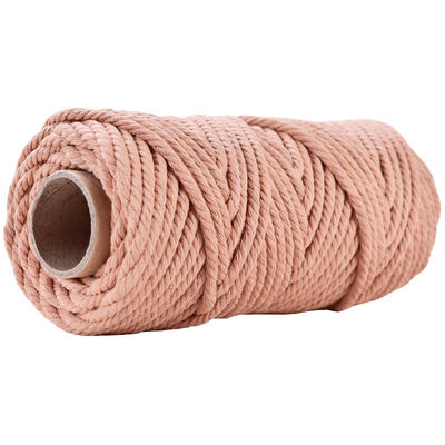 50m tozlu pembe makram ipi 5mm ISO9001 pembe pamuklu ip 3 iplik