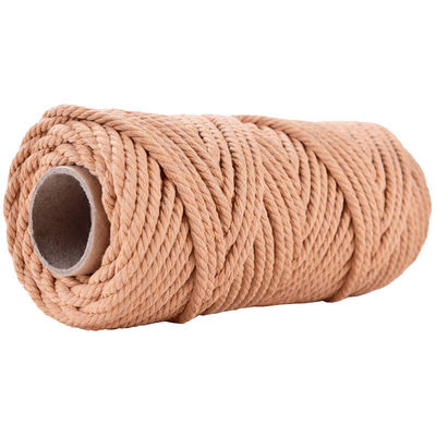 50m tozlu pembe makram ipi 5mm ISO9001 pembe pamuklu ip 3 iplik