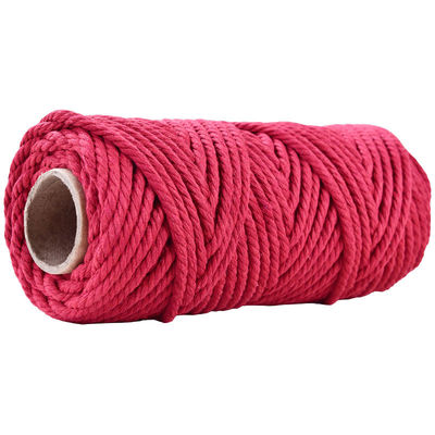 50m tozlu pembe makram ipi 5mm ISO9001 pembe pamuklu ip 3 iplik