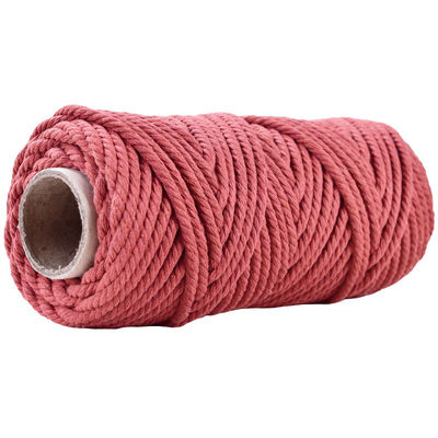 50m tozlu pembe makram ipi 5mm ISO9001 pembe pamuklu ip 3 iplik