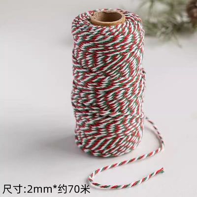 DIY 2 iplik bükülmüş kordon 550 pound 2 mm pamuk makrame kordonu