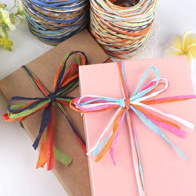Diy Raffia 100m Noel örülmüş kağıt ipi