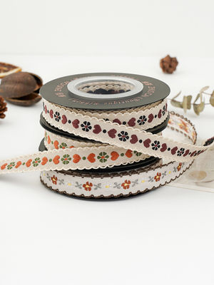 OEM ODM Floral Jacquard Trim 10mm-25mm Floral Jacquard Şerit