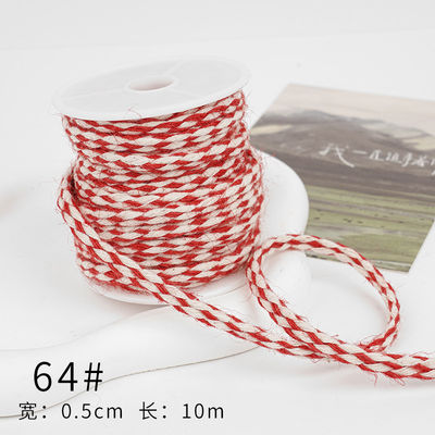 Noel Kahverengi Kırmızı Şerit 5mm-45mm Kablolu Kırmızı Şerit