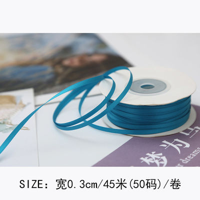3mm Polyester Satin Kurdele Çift Yüzlü Yüksek yoğunluklu Satin Finish Poly Kurdele