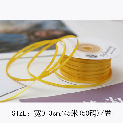 3mm Polyester Satin Kurdele Çift Yüzlü Yüksek yoğunluklu Satin Finish Poly Kurdele