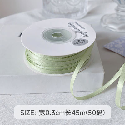 3mm Polyester Satin Kurdele Çift Yüzlü Yüksek yoğunluklu Satin Finish Poly Kurdele