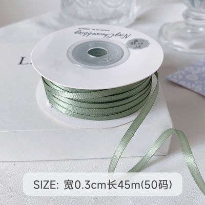 3mm Polyester Satin Kurdele Çift Yüzlü Yüksek yoğunluklu Satin Finish Poly Kurdele