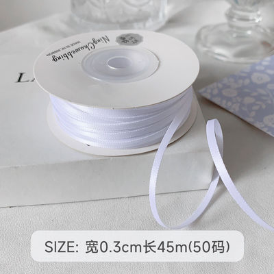 3mm Polyester Satin Kurdele Çift Yüzlü Yüksek yoğunluklu Satin Finish Poly Kurdele