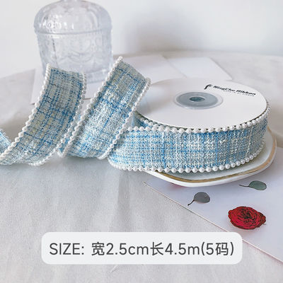 25mm Polyester Kurdele Açılık Plaid Kurdele İnci Kenar OEM ODM