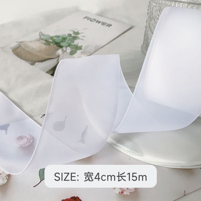 Yüksek yoğunluklu poliester organza kurdele 40 mm lüks hediye ambalajı için
