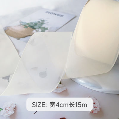 Yüksek yoğunluklu poliester organza kurdele 40 mm lüks hediye ambalajı için
