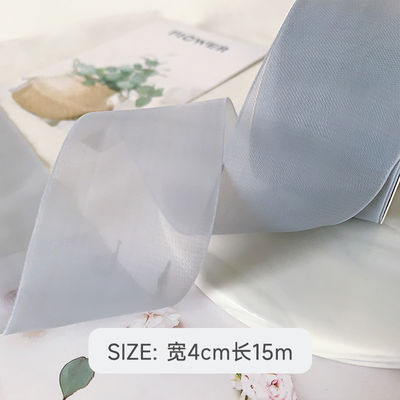 Yüksek yoğunluklu poliester organza kurdele 40 mm lüks hediye ambalajı için