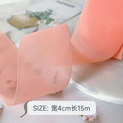 Yüksek yoğunluklu poliester organza kurdele 40 mm lüks hediye ambalajı için