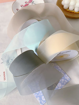 Yüksek yoğunluklu poliester organza kurdele 40 mm lüks hediye ambalajı için