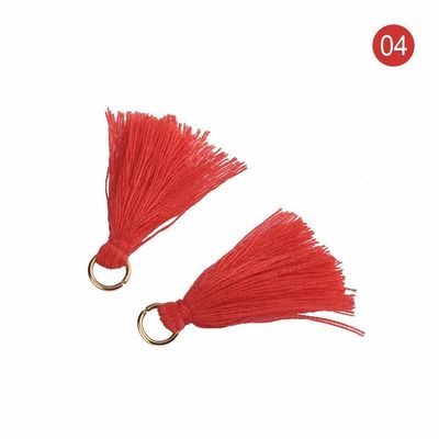 Renkli Pamuk Tassel 3cm Giyim Dekorasyonu Pamuk iplik Tassels