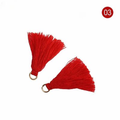 Renkli Pamuk Tassel 3cm Giyim Dekorasyonu Pamuk iplik Tassels