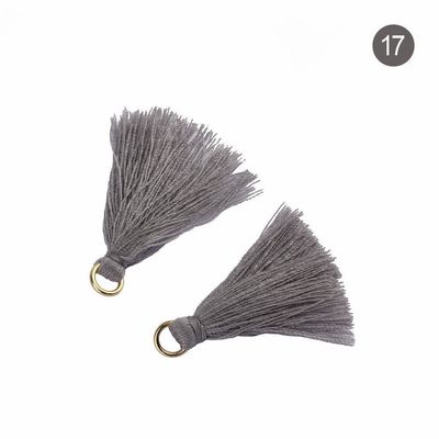 Renkli Pamuk Tassel 3cm Giyim Dekorasyonu Pamuk iplik Tassels
