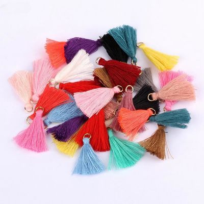 Renkli Pamuk Tassel 3cm Giyim Dekorasyonu Pamuk iplik Tassels