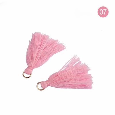 Renkli Pamuk Tassel 3cm Giyim Dekorasyonu Pamuk iplik Tassels