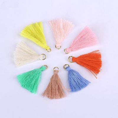Renkli Pamuk Tassel 3cm Giyim Dekorasyonu Pamuk iplik Tassels