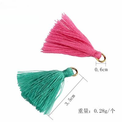Renkli Pamuk Tassel 3cm Giyim Dekorasyonu Pamuk iplik Tassels
