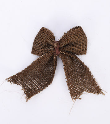 8cm*11cm Jute Ribbon Bow Yeşil Gül Dekoratif Burlap Ribbon Bow