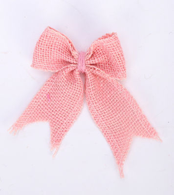 8cm*11cm Jute Ribbon Bow Yeşil Gül Dekoratif Burlap Ribbon Bow