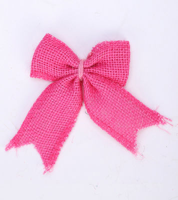 8cm*11cm Jute Ribbon Bow Yeşil Gül Dekoratif Burlap Ribbon Bow