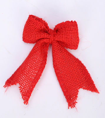 8cm*11cm Jute Ribbon Bow Yeşil Gül Dekoratif Burlap Ribbon Bow
