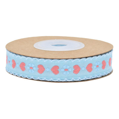 Jacquard 12mm Çiçekli Kablolu Kurdele ISO14001 Vintage Çiçekli Kurdele