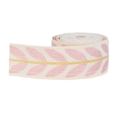 25mm*2y Jacquard Yapraklı Kurdele Ekolojik Dost Noel Kurdele Kablolu