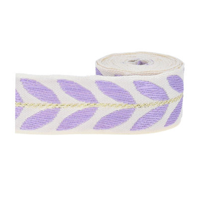 25mm*2y Jacquard Yapraklı Kurdele Ekolojik Dost Noel Kurdele Kablolu