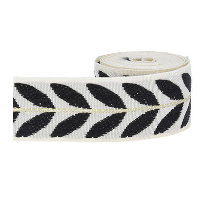 25mm*2y Jacquard Yapraklı Kurdele Ekolojik Dost Noel Kurdele Kablolu