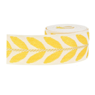 25mm*2y Jacquard Yapraklı Kurdele Ekolojik Dost Noel Kurdele Kablolu