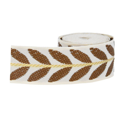 25mm*2y Jacquard Yapraklı Kurdele Ekolojik Dost Noel Kurdele Kablolu