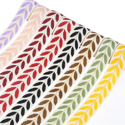 25mm*2y Jacquard Yapraklı Kurdele Ekolojik Dost Noel Kurdele Kablolu