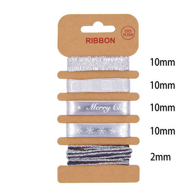 ODM Polyester Kurdele 2mm 10mm 15mm Noel Hediye Sargısı Kurdele