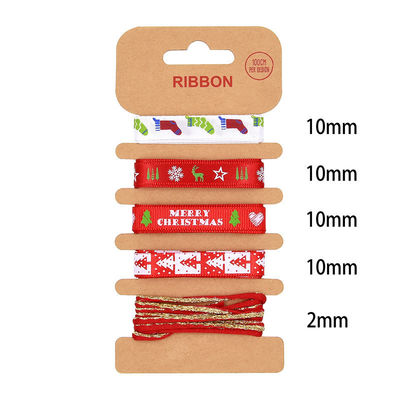 ODM Polyester Kurdele 2mm 10mm 15mm Noel Hediye Sargısı Kurdele