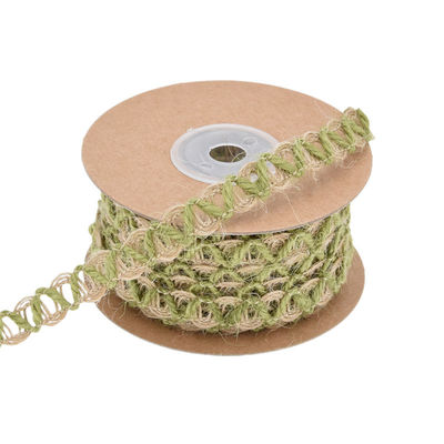 Yapraklı koyu yeşil kabuk bantı 2mm-15mm*10y Jute kablolu bant