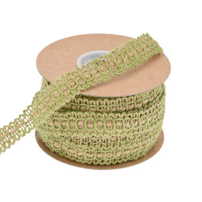 Yapraklı koyu yeşil kabuk bantı 2mm-15mm*10y Jute kablolu bant