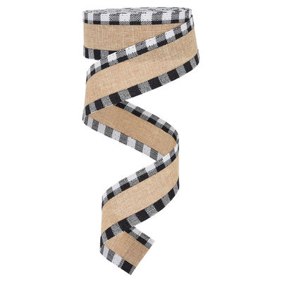 40mm &amp; 63mm*10y Jute Gattice Ribbon Biyo-degradasyonlu Gattice Burlap Ribbon