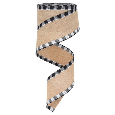 40mm &amp; 63mm*10y Jute Gattice Ribbon Biyo-degradasyonlu Gattice Burlap Ribbon