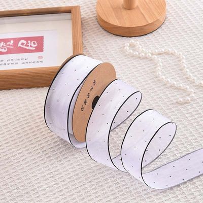 4cm*18m Parlak Elmas Poliester Organza Şerit Yüksek Kaliteli Hediye Şerit