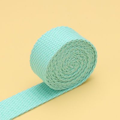20mm-50mm Kalınlaştırılmış Poliester Pamuk Webbing Okul Çantası Sırt Çantası El Çantası Tuval Kemeri Katı Renkli Basit Doku Kemeri