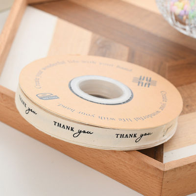 13mm Toptan Alışveriş Logo Pamuk Kurdele Edebi Tarz Çiçek Paketleme Hediye Kutusu Dekorasyon Kurdele Kek Buketi