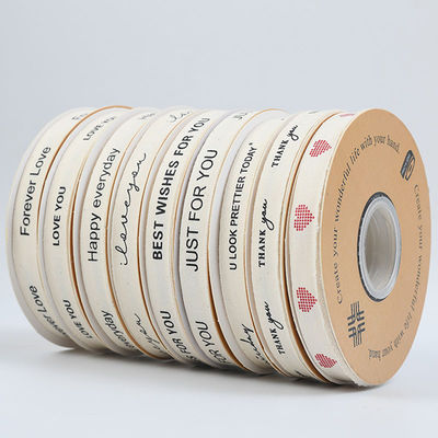 13mm Toptan Alışveriş Logo Pamuk Kurdele Edebi Tarz Çiçek Paketleme Hediye Kutusu Dekorasyon Kurdele Kek Buketi