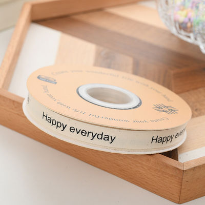 13mm Toptan Alışveriş Logo Pamuk Kurdele Edebi Tarz Çiçek Paketleme Hediye Kutusu Dekorasyon Kurdele Kek Buketi