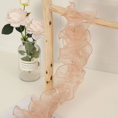 Çiçek Paketi ve Hediye Paketi için 12cm*2m kıvrılmış kenarlı dantel kurdele